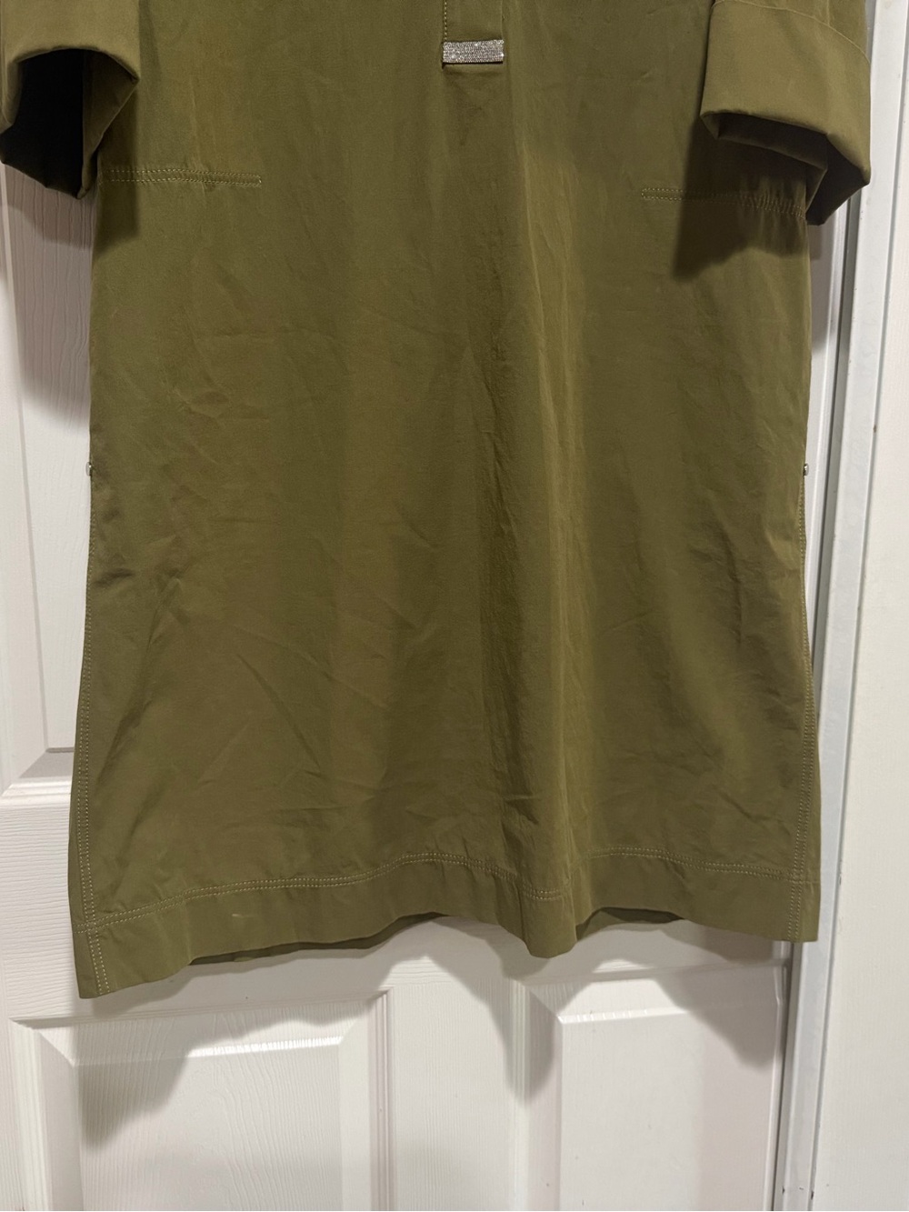 Lafayette 148 green olive shift dress size xl - Picture 2 of 9